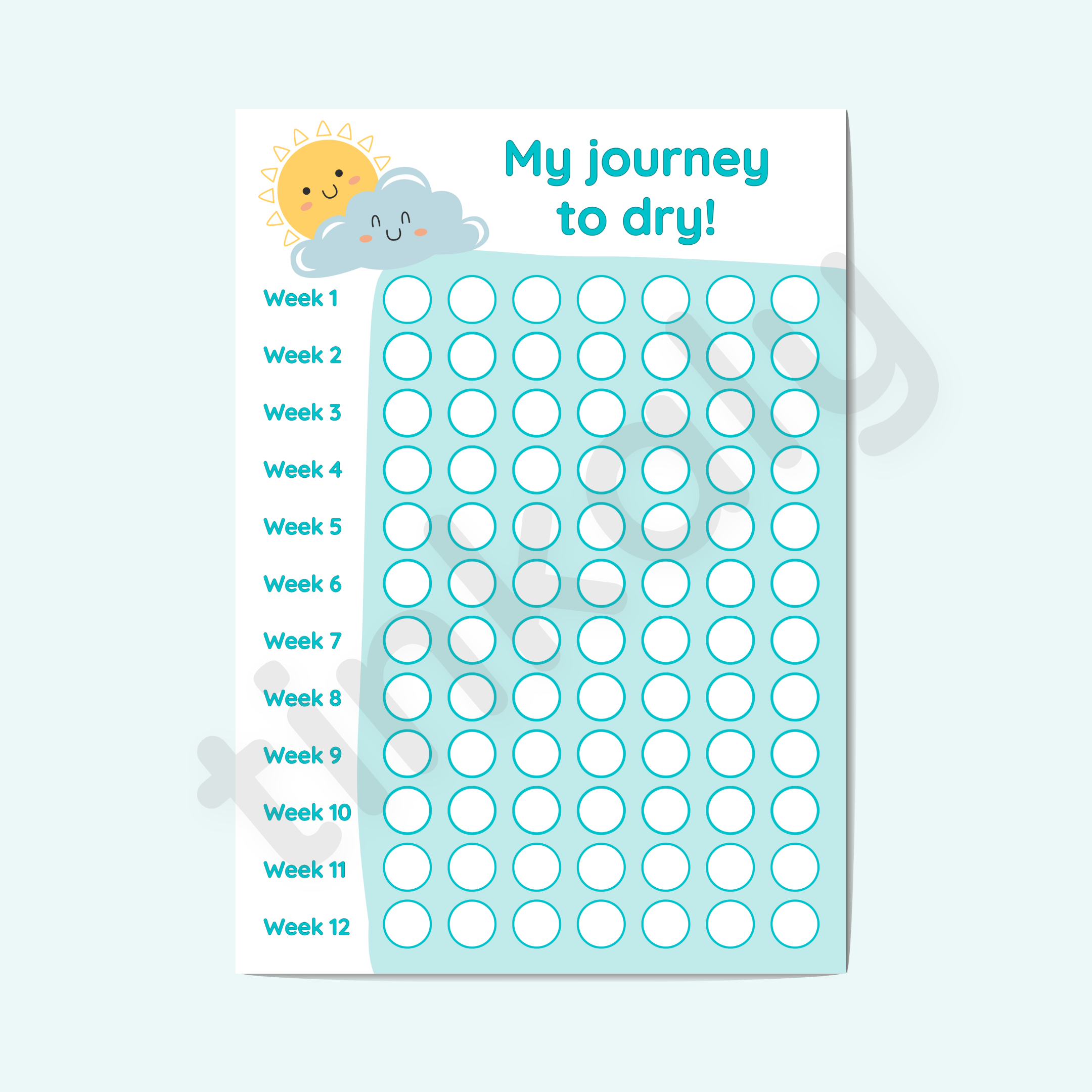 Journey to Dry bedwetting progress chart ✨