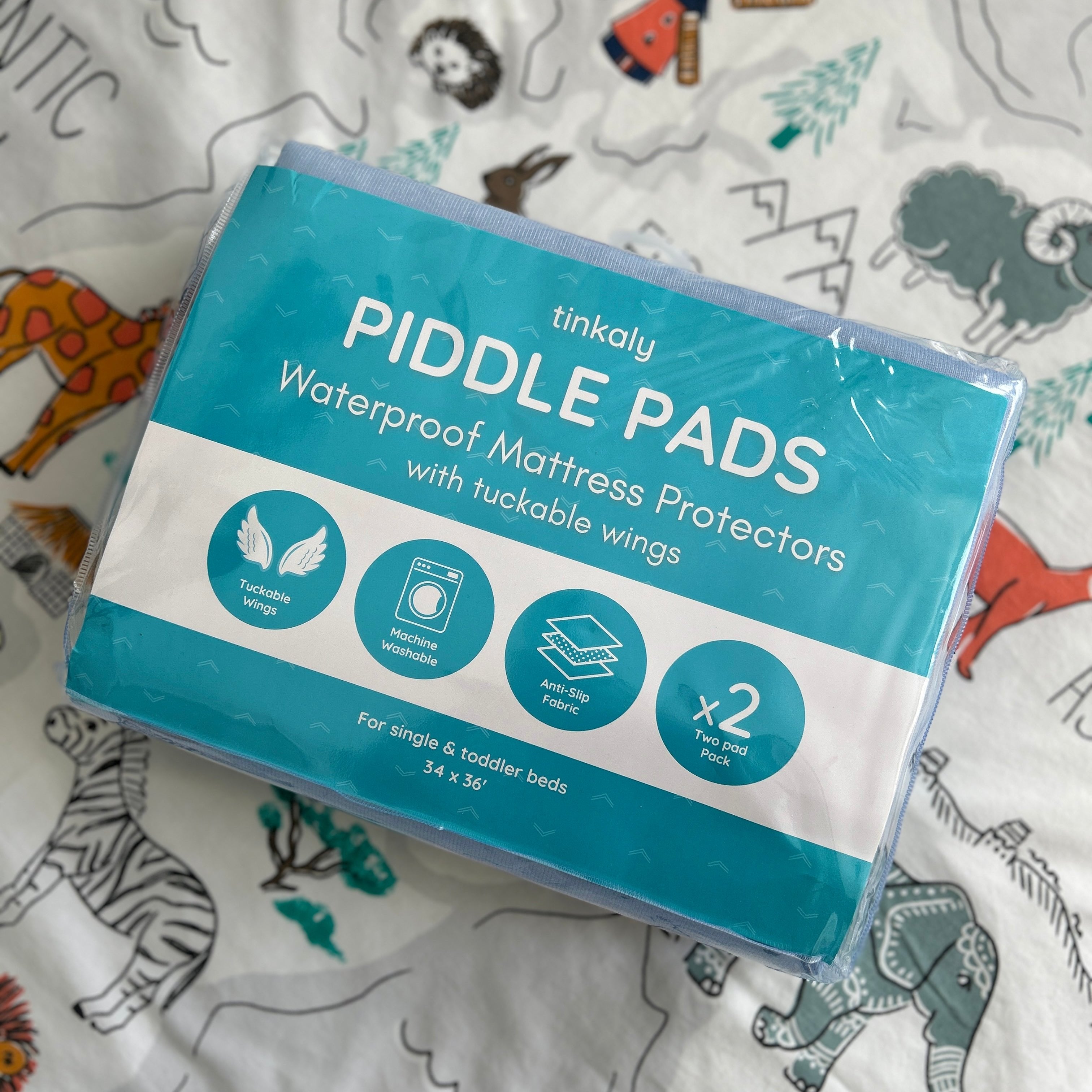 Piddle Pads - Waterproof bedwetting & potty training bed protectors (Pack of 2)